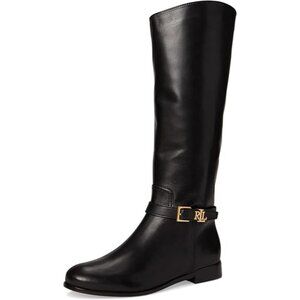 Lauren Ralph Lauren Womens Leather Riding Knee-High Boots